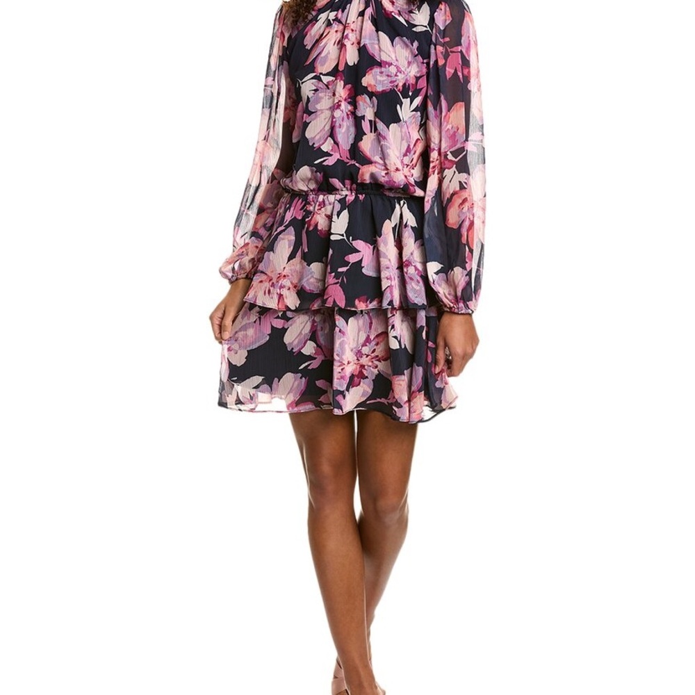 Socialite Pink‎ and Black Floral Mini Dress in like new condition